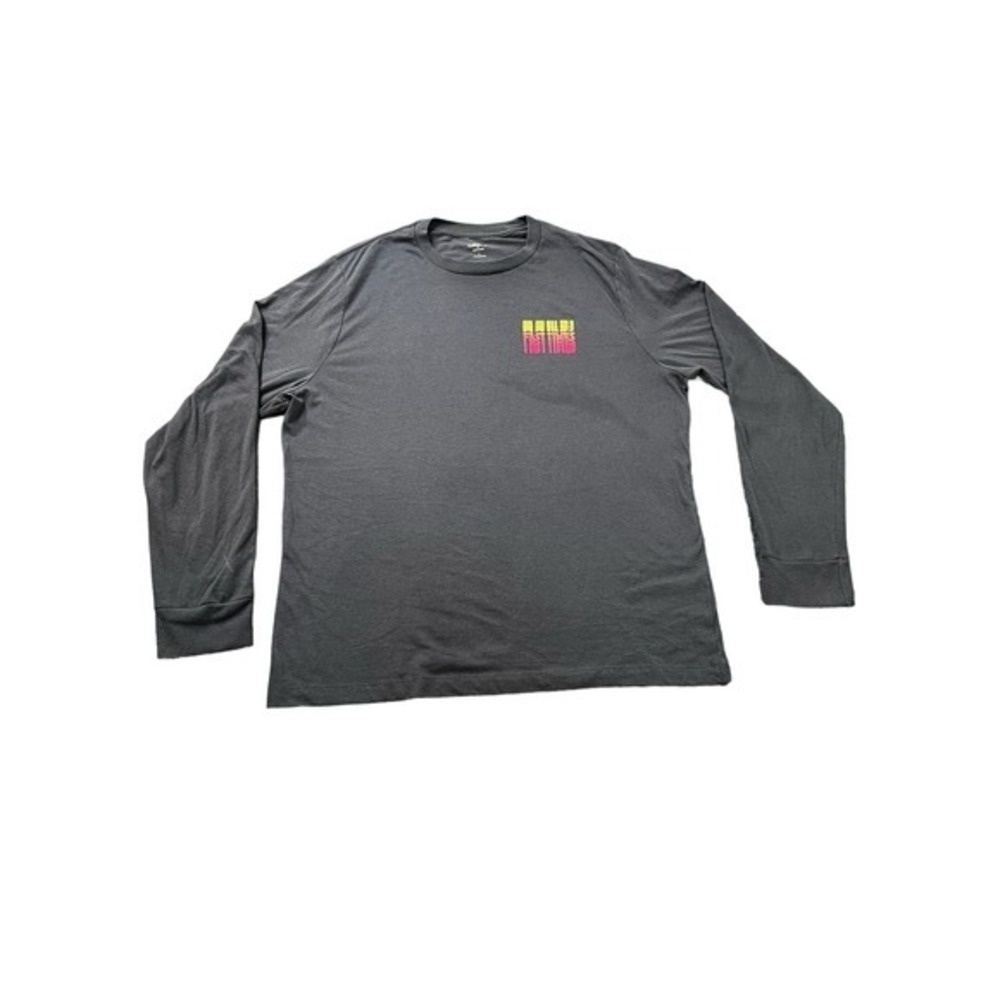 Cabana by Crown & Ivy Men's Long Sleeve Crew Neck Fast Times‎ Tshirt Size Large